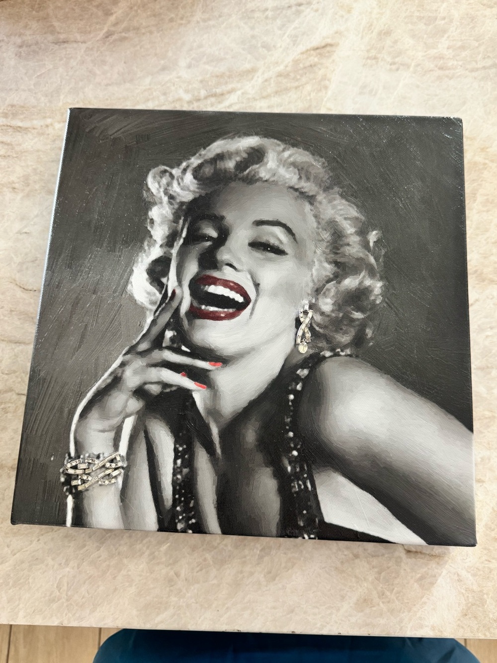 Marilyn Monroe Wall Art with Real Jewelry